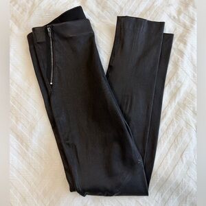 Theory Black Lamb Leather Leggings